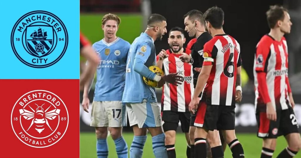 Heated moment during Brentford vs. Man City addressed